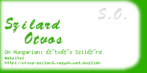 szilard otvos business card